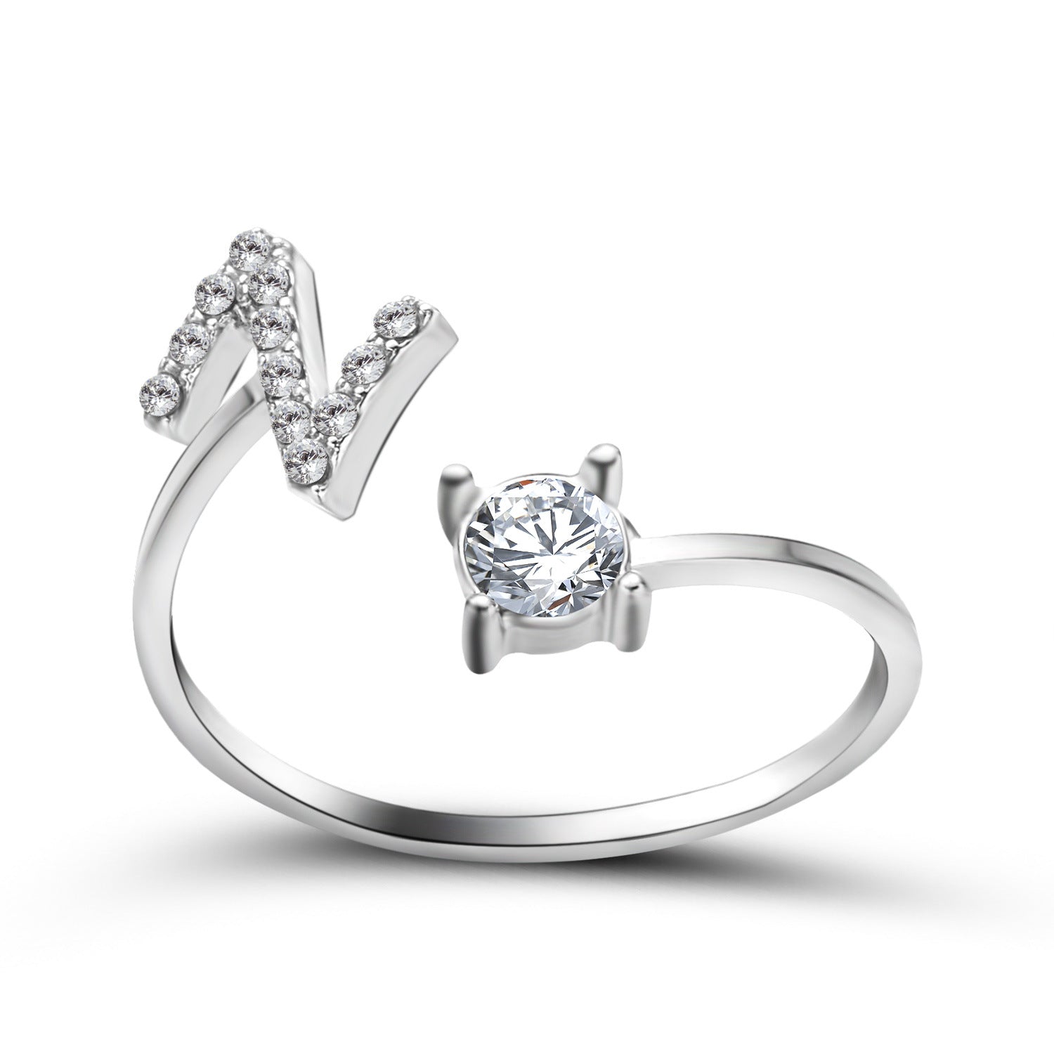 New Design Adjustable 26 Initial Letter Ring Fashion Jewelry For Women Simple Elegant Jewelry New Design Adjustable 26 Initial Letter Ring Fashion Jewelry For Women Simple Elegant Jewelry